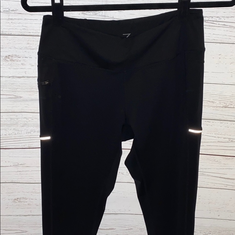 Z by Zella Black Workout Pants Leggings Reflective Size Medium